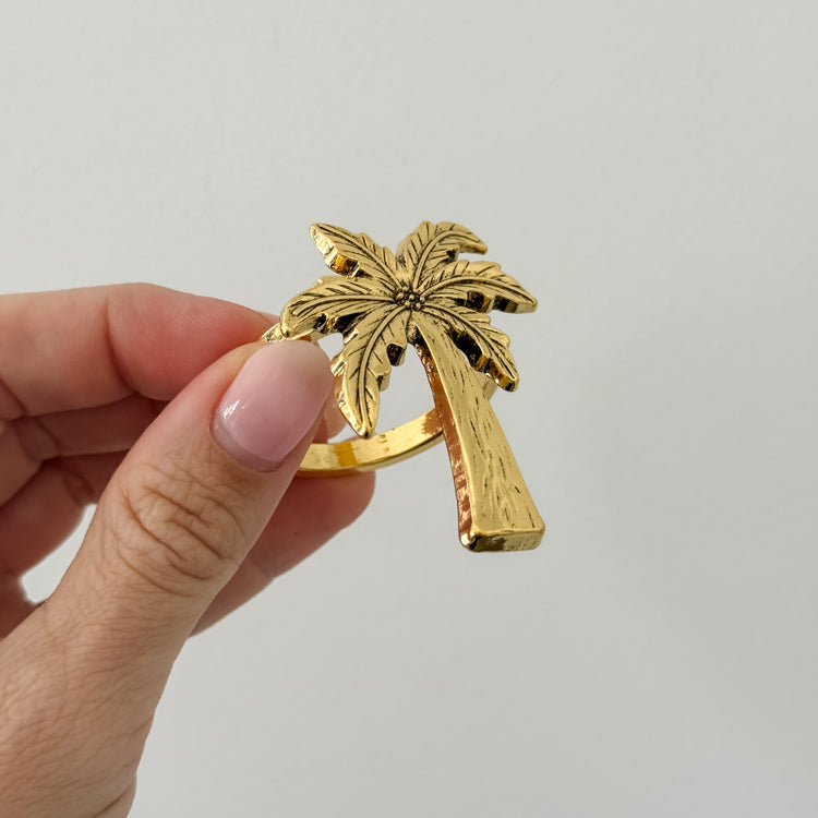 Golden Palm Napkin Ring