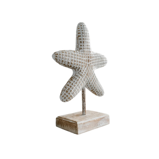 Starfish on Stand| Round | Natural