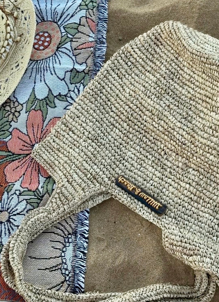 Seabreeze Raffia Market Tote
