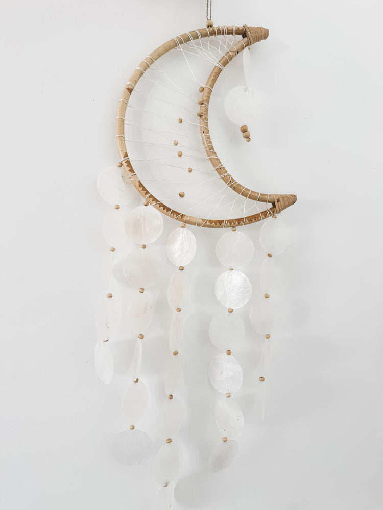 Luna Capiz Moon Windchime