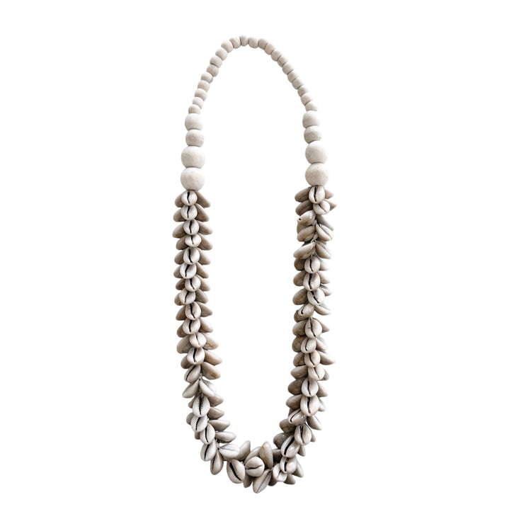 Cowrie Shell & Natural Bead Necklace