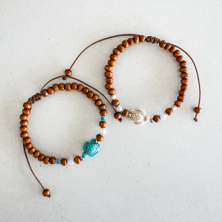 Sea Turtle Anklet/Bracelet Set | Willow & the Waves Collection