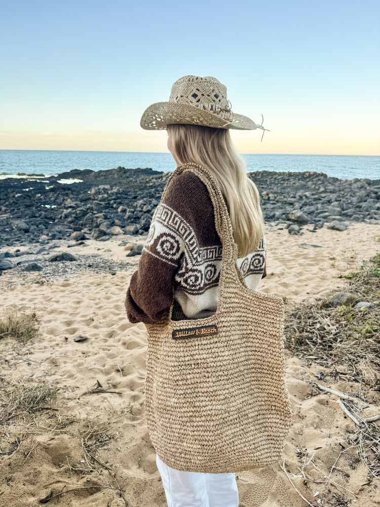 Seabreeze Raffia Market Tote