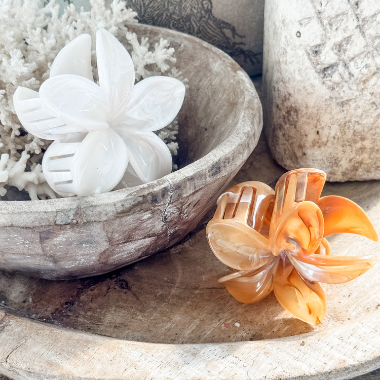 Frangipani Hair Claw Set of 2 | Willow & the Waves Collection