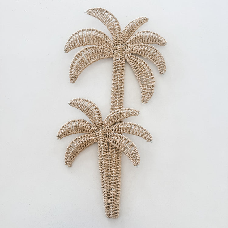 Rattan Palm Tree Wall Hanging | 66x33cm