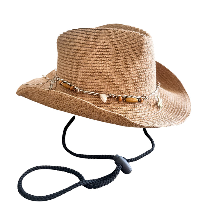 Coastal Cowgirl Hat | Tan with Starfish Charm