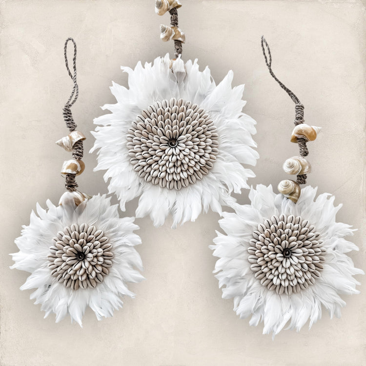 Cowrie & Feather Juju | Set of 3 | Small