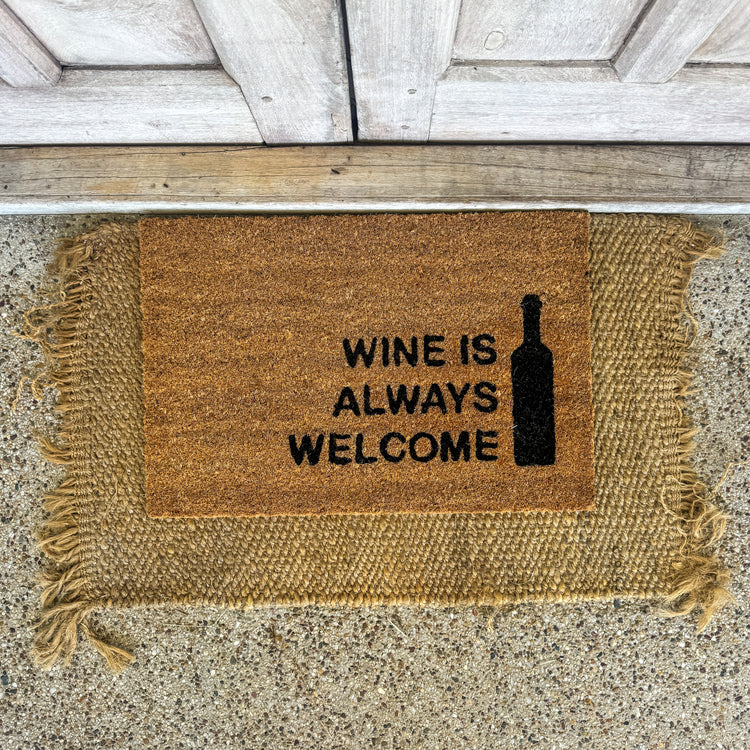 Wine is Always Welcome Doormat