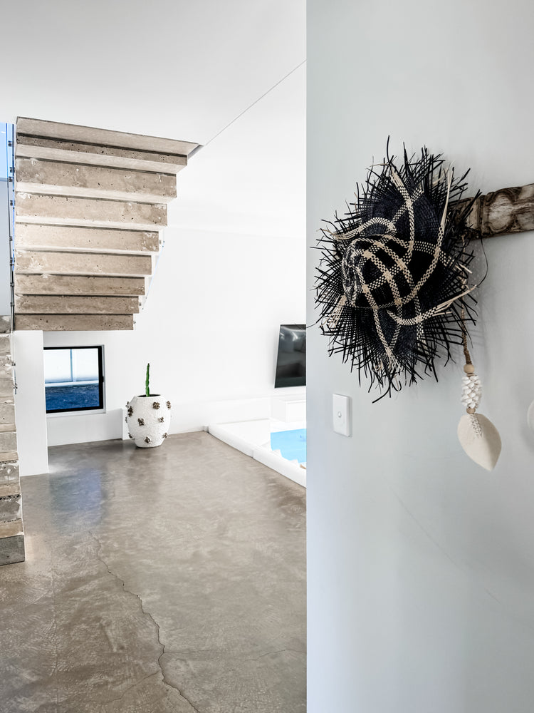 Bahamas Sun Hat | Black & Natural