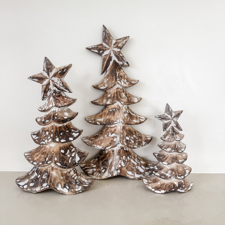 Driftwood Snow Christmas Tree Trio – Limited Edition