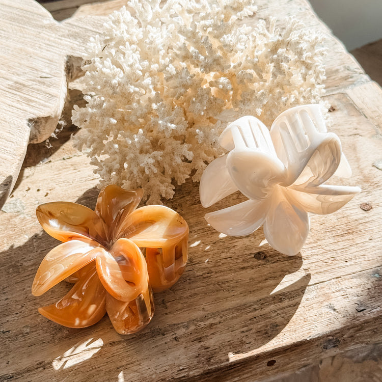 Frangipani Hair Claw Set of 2 | Willow & the Waves Collection
