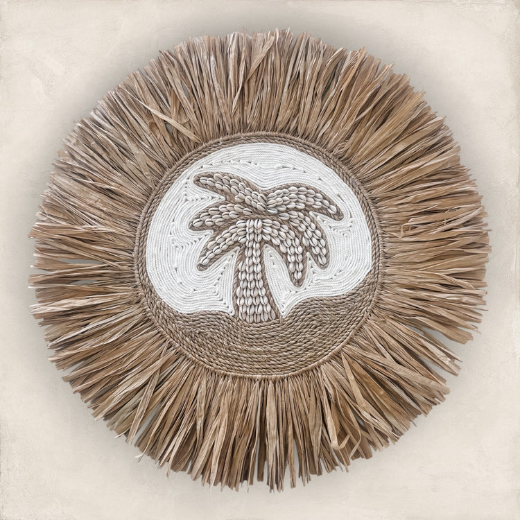 Bora Bora Palm Tree Shell Wall Hanging – White Sand