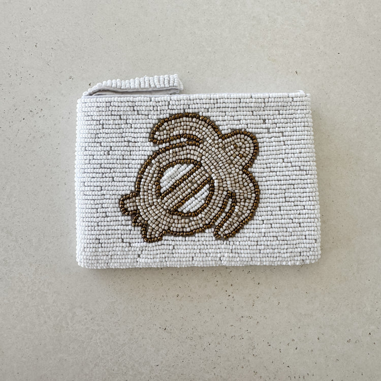 Sea Turtle Beaded Coin Purse