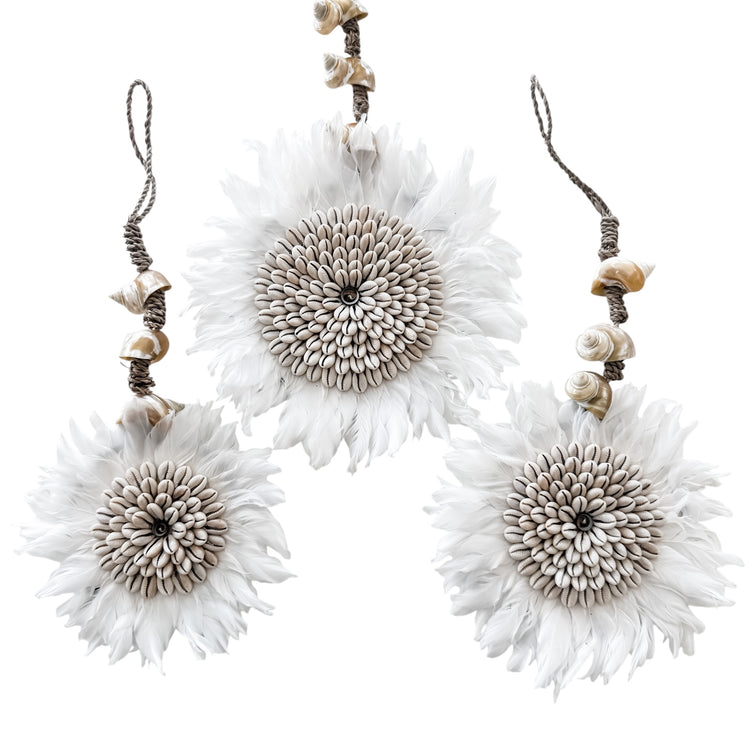 Cowrie & Feather Juju | Set of 3 | Small