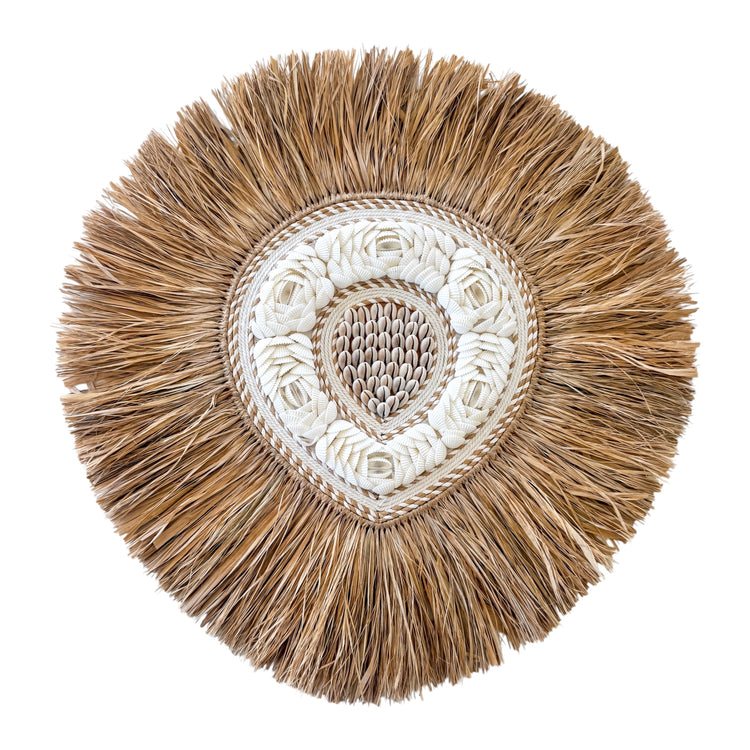 Amara Shell Heart Wall Hanging – 50cm