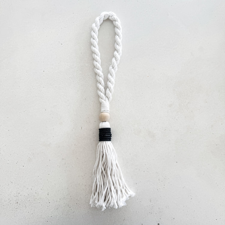 Black Beaded Tassel