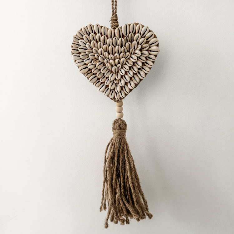 Cowrie Shell Heart Tassel Hanging