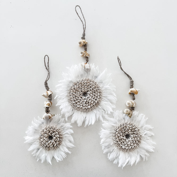Cowrie & Feather Juju | Set of 3 | Small
