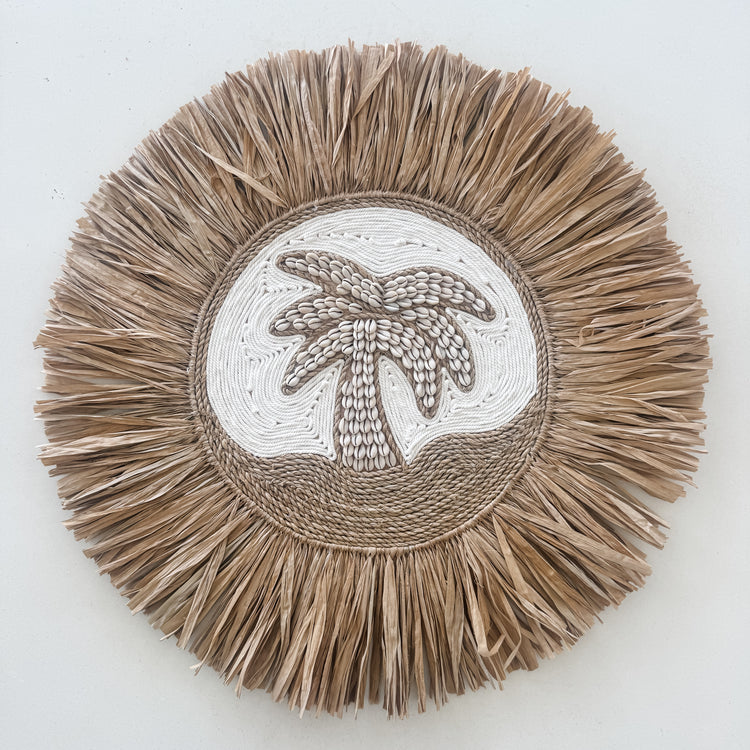Bora Bora Palm Tree Shell Wall Hanging – White Sand