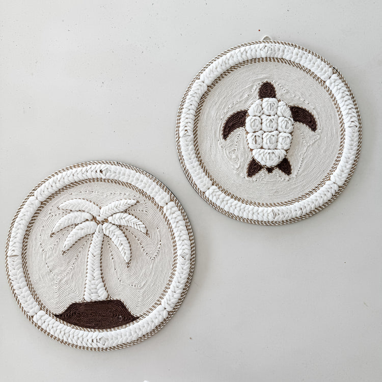 Seaside Turtle Shell & Rope Wall Hanging – 40cm