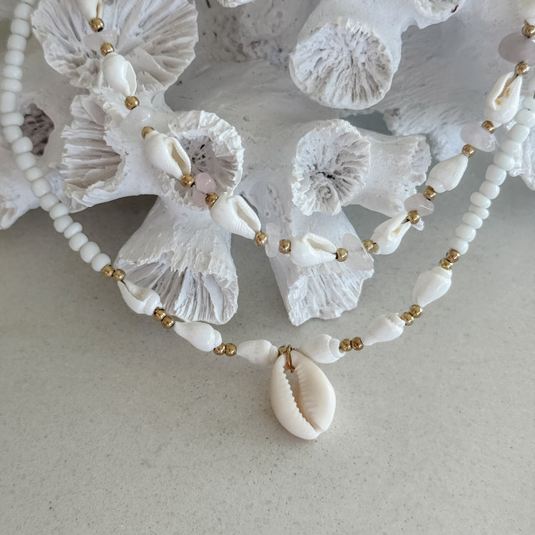 Conch Shell & Quartz Choker Combo | Willow & the Waves Collection Preorder