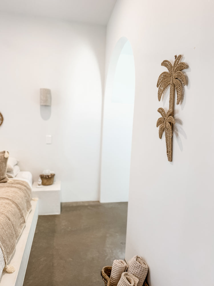 Rattan Palm Tree Wall Hanging | 66x33cm