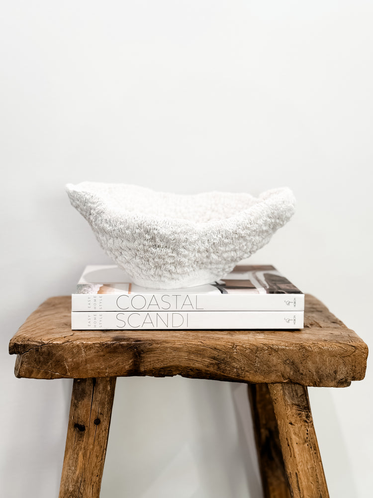 Coral Resin Sculpture Bowl