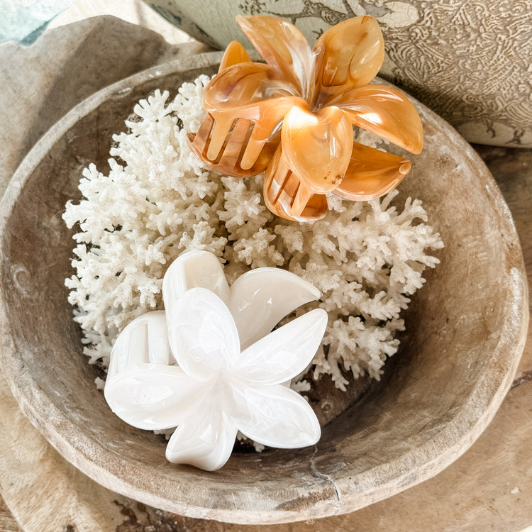 Frangipani Hair Claw Set of 2 | Willow & the Waves Collection