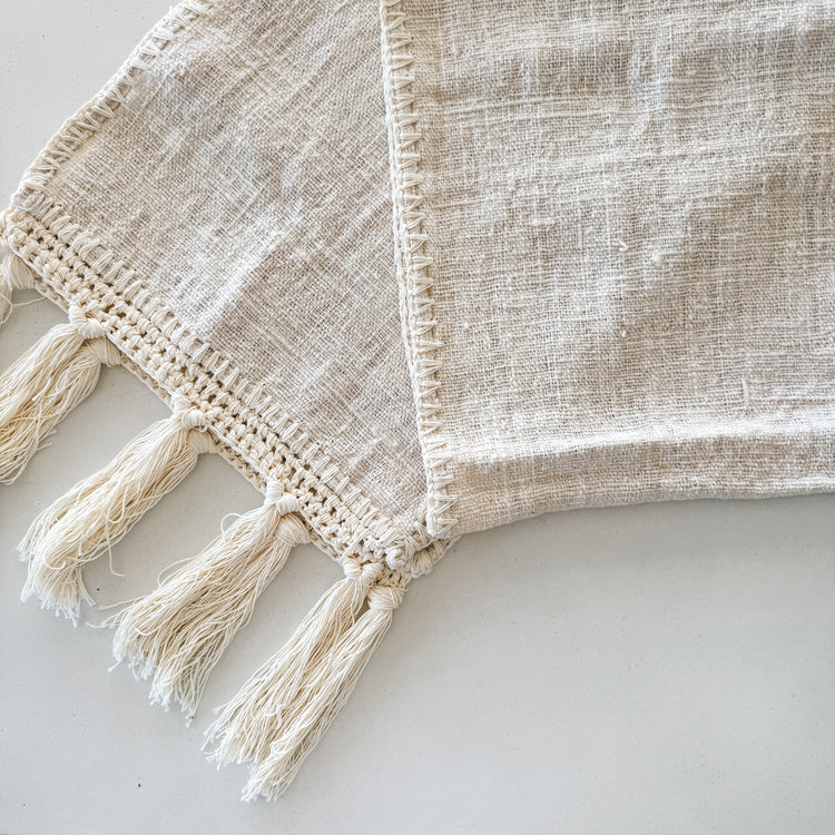 Salt Bed Runner | Table Runner | Tassel | 40x190cm Preorder