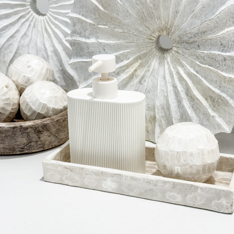 Shiloh Inlay Deco Ball – 8 cm Ivory