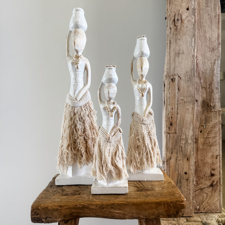 Coastal Island Tribal Lady Statue – Natural