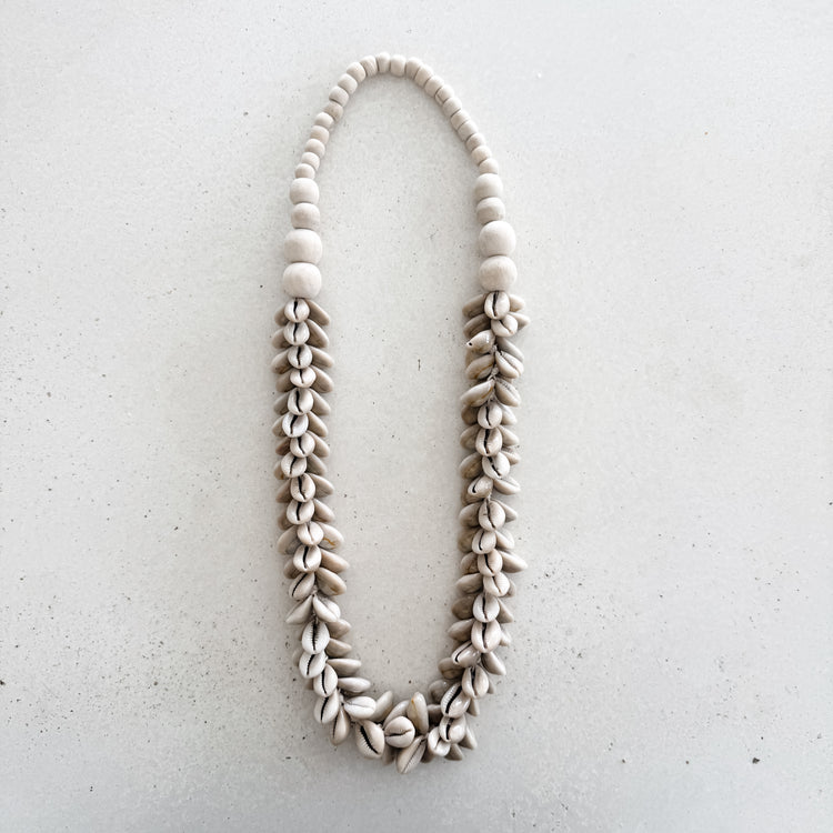 Cowrie Shell & Natural Bead Necklace