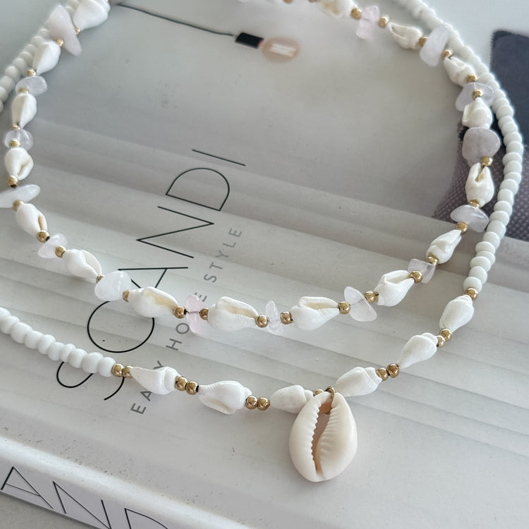 Conch Shell & Quartz Choker Combo | Willow & the Waves Collection Preorder