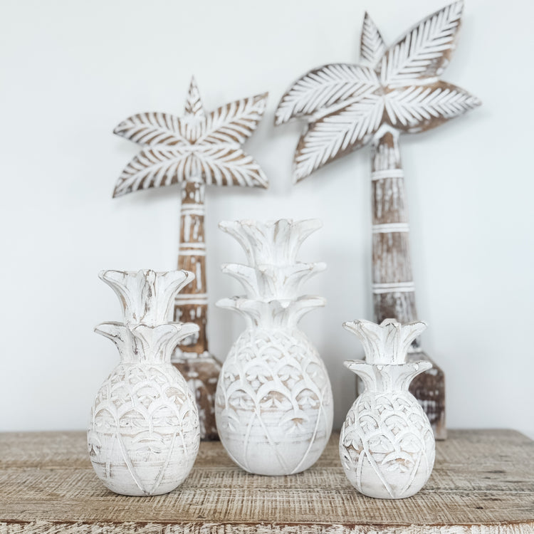 Coastal Pineapple Trio | White