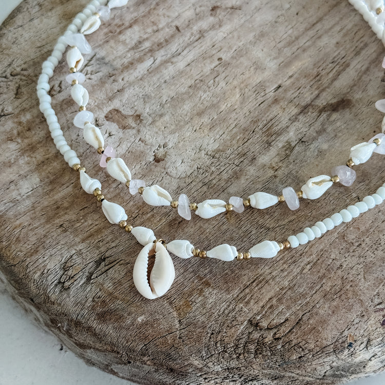 Conch Shell & Quartz Choker Combo | Willow & the Waves Collection Preorder