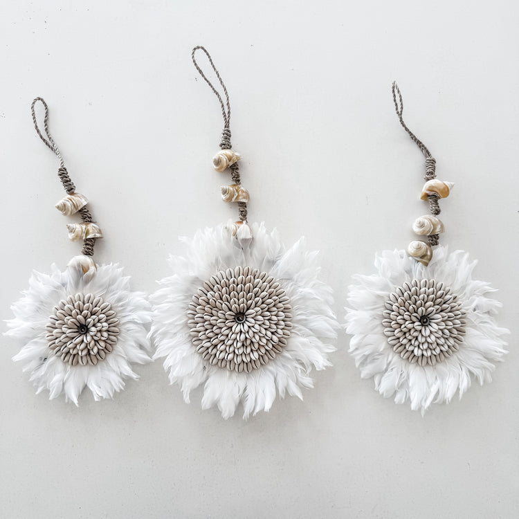 Cowrie & Feather Juju | Set of 3 | Small