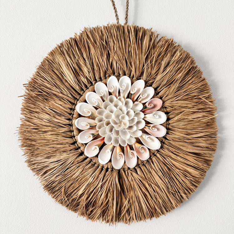Isla Shell Raffia Juju Wall Hanging