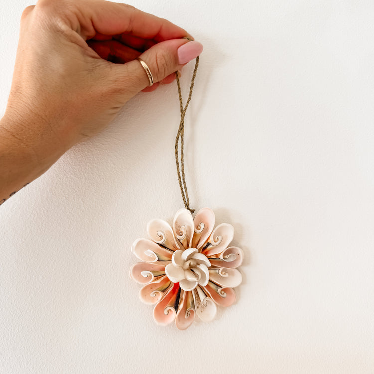 Coastal Bloom Shell Hanging Ornament