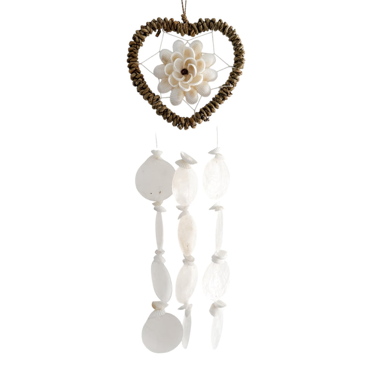 Rustic Heart Shell Chime