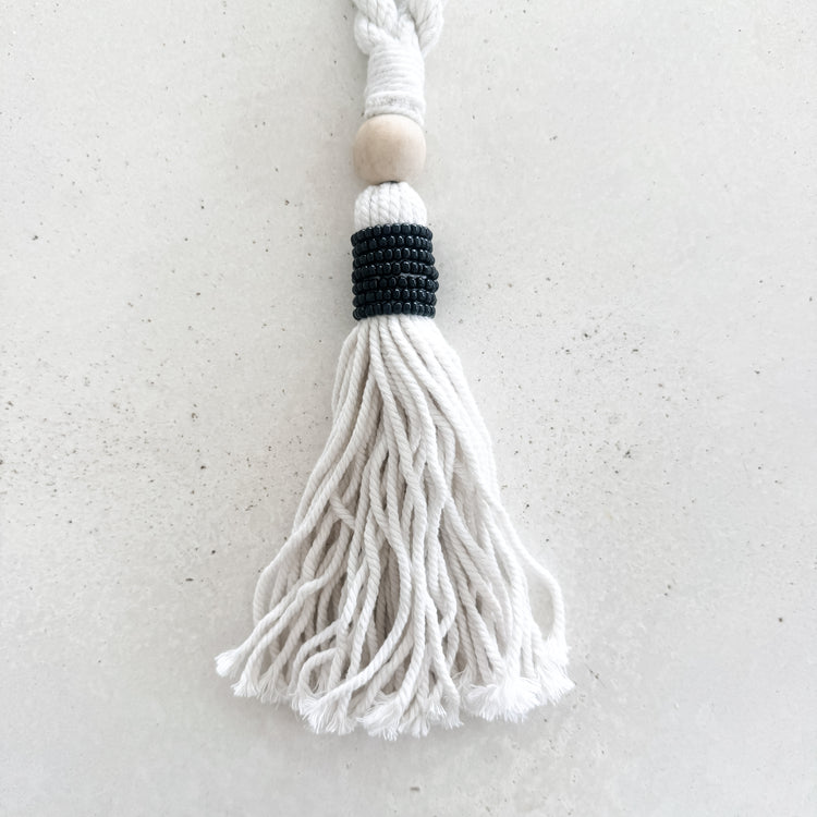 Black Beaded Tassel
