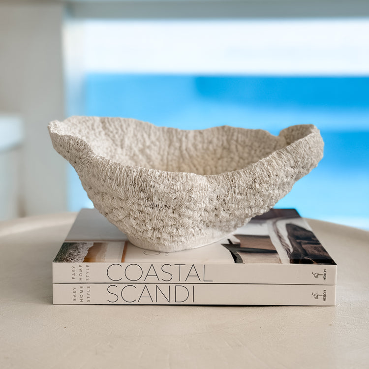 Coral Resin Sculpture Bowl