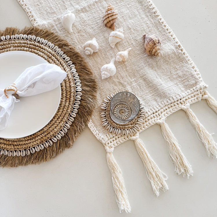 Salt Bed Runner | Table Runner | Tassel | 40x190cm Preorder