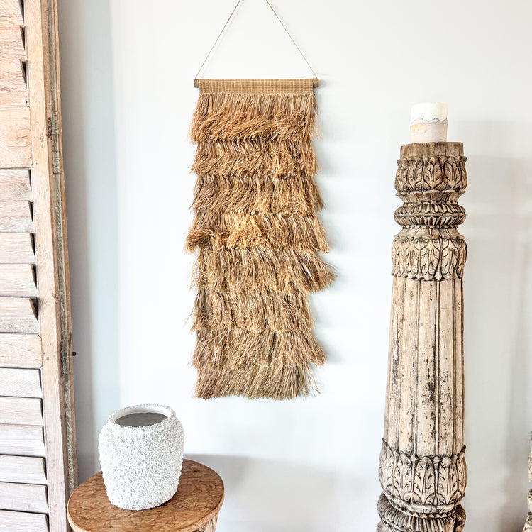 Natural Raffia Wall Hanging – 40x105cm