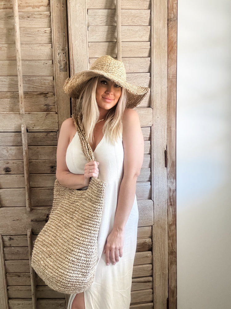 Seabreeze Raffia Market Tote