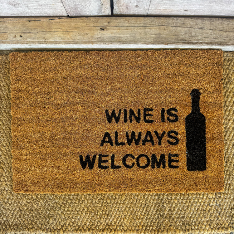 Wine is Always Welcome Doormat