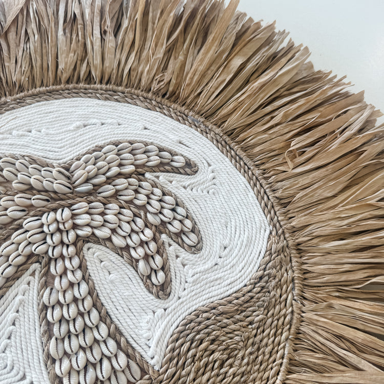 Bora Bora Palm Tree Shell Wall Hanging – White Sand