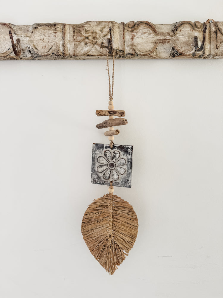 Bora Bora Flower Leaf Wall Hanging