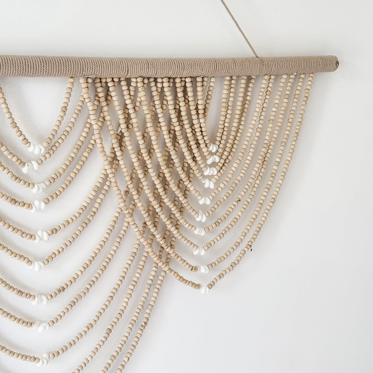 Waterfall Bead Wall Hanging | Natural Preorder