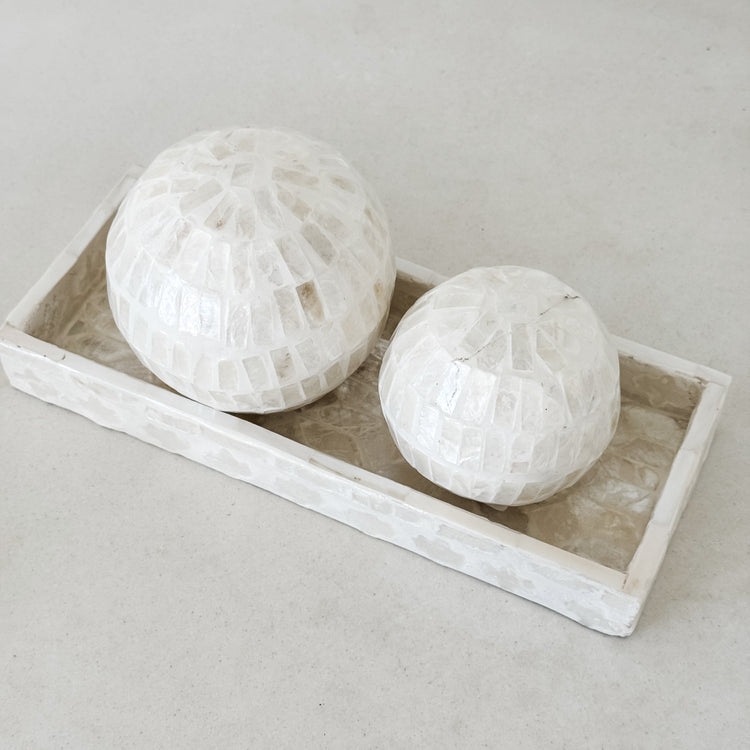 Shiloh Inlay Deco Ball – 8 cm Ivory