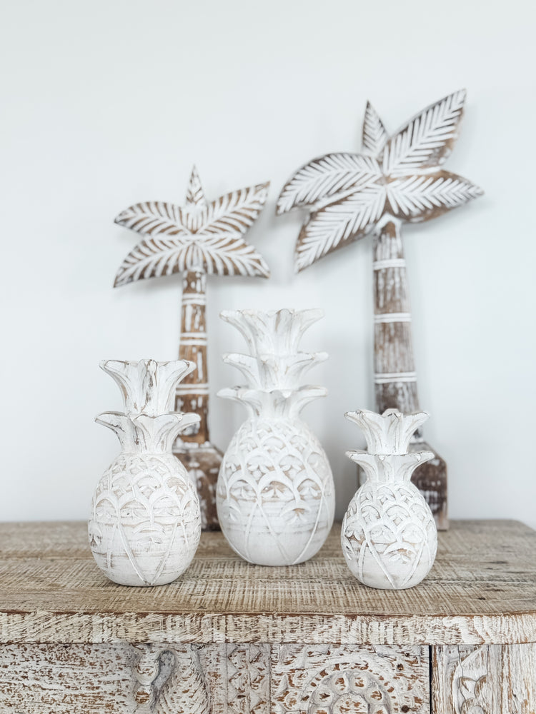 Coastal Pineapple Trio | White